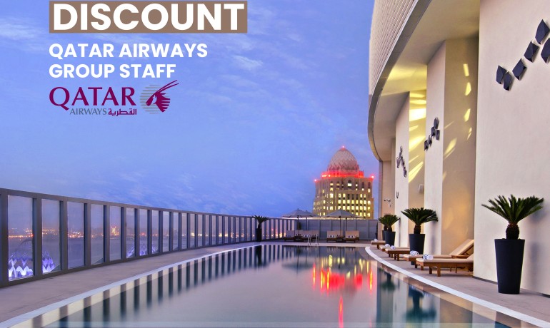 50% Discount to all Qatar Airways Staff in Our Rooftop Pool